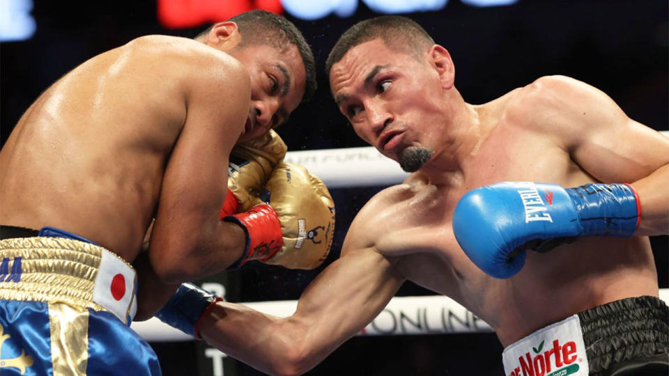 Pictured here, Juan Francisco Estrada punches Roman 'Chocolatito' Gonzalez during their bout.