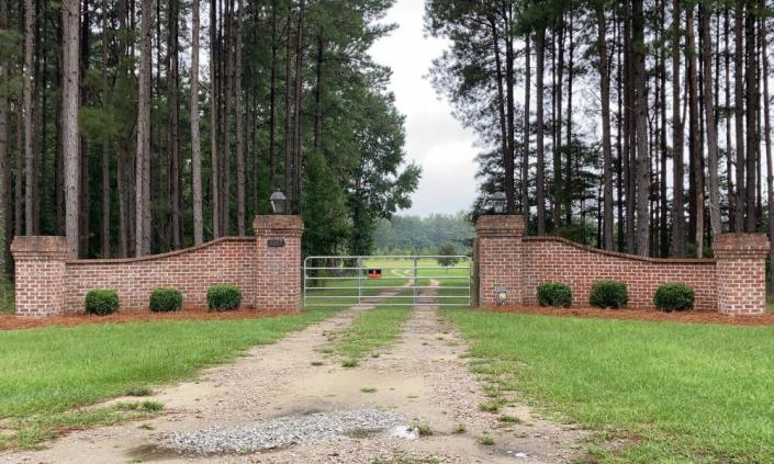 Gate to country estate
