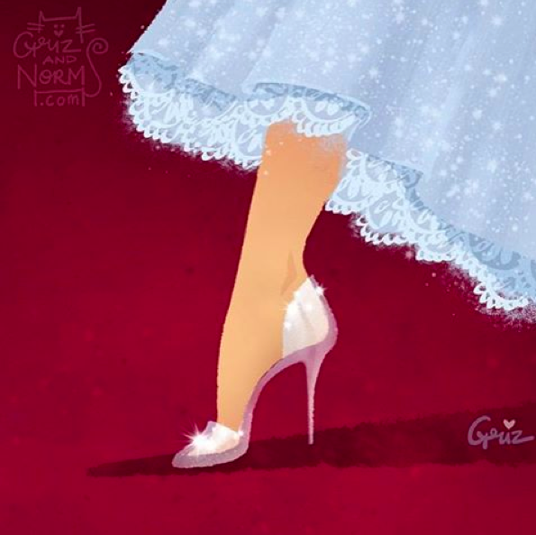 Cinderella in Stuart Weitzman glass d'Orsay.  Something sweet, simple and dainty for my favorite princess. 