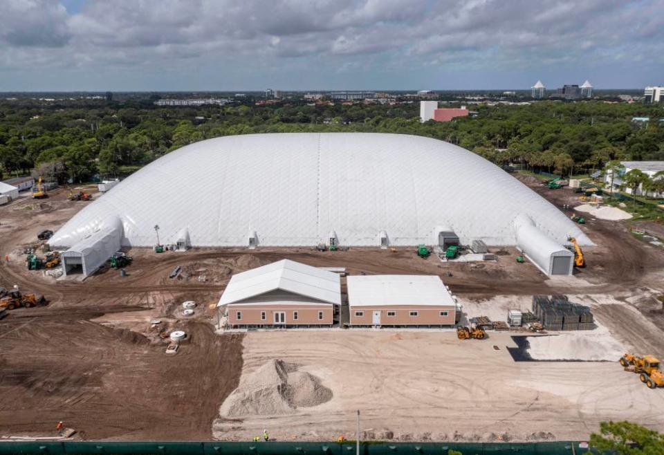 Construction of the TGL's SoFi Center