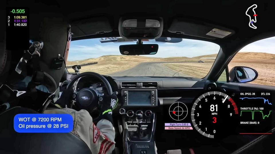 2022 Subaru BRZ Owner’s Instrumented Testing Shows Big Oil Pressure Drops On Track photo