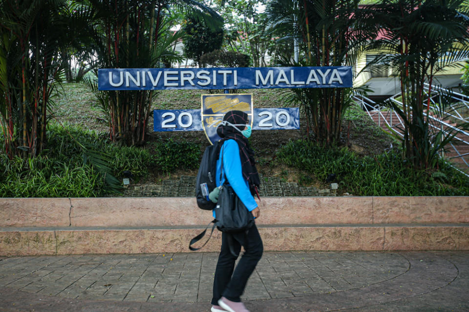 Universiti Malaya (UM) is the most-represented national university in the rankings, at 37 subjects. — Picture by Hari Anggara