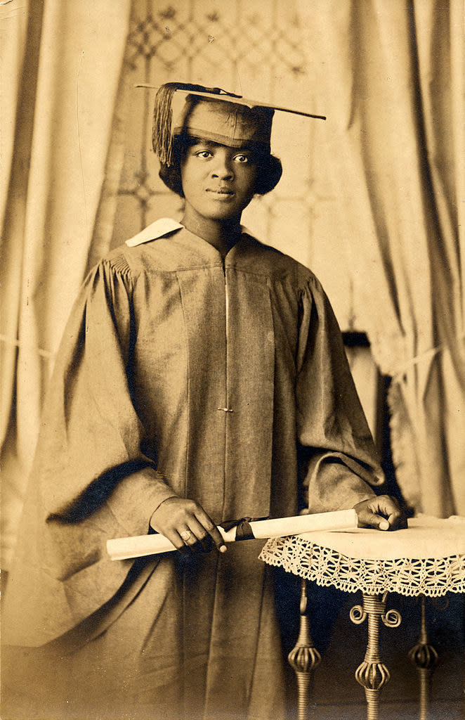 An African American girl graduate in 1920