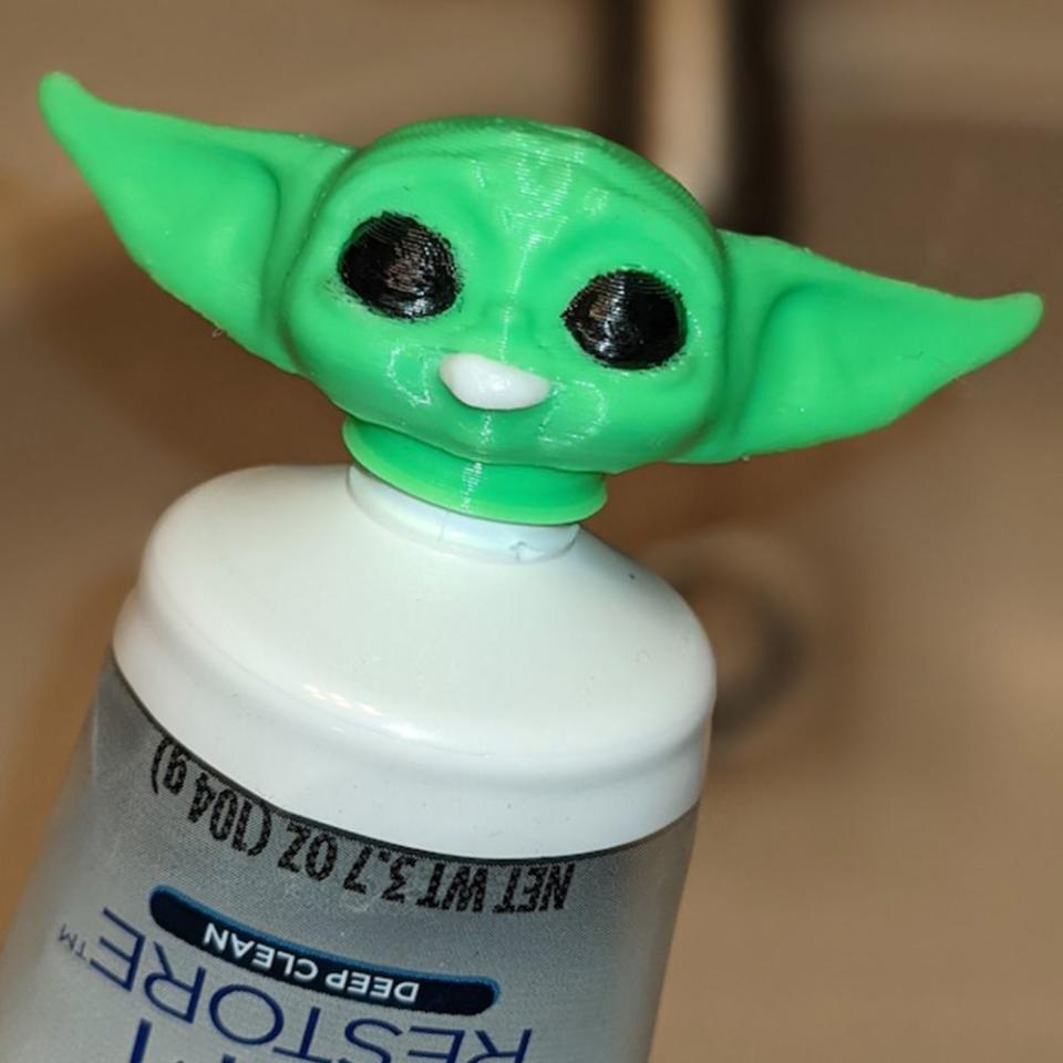 <p><a href="https://go.redirectingat.com?id=74968X1596630&url=https%3A%2F%2Fwww.etsy.com%2Flisting%2F924926849%2Fbaby-yoda-toothpaste-topperpainted&sref=https%3A%2F%2Fwww.bestproducts.com%2Fparenting%2Fg34693474%2Fbaby-yoda-toys%2F" rel="nofollow noopener" target="_blank" data-ylk="slk:Shop Now;elm:context_link;itc:0;sec:content-canvas" class="link ">Shop Now</a></p><p>Baby Yoda Toothpaste Topper</p><p>$7.99</p><p>etsy.com</p>