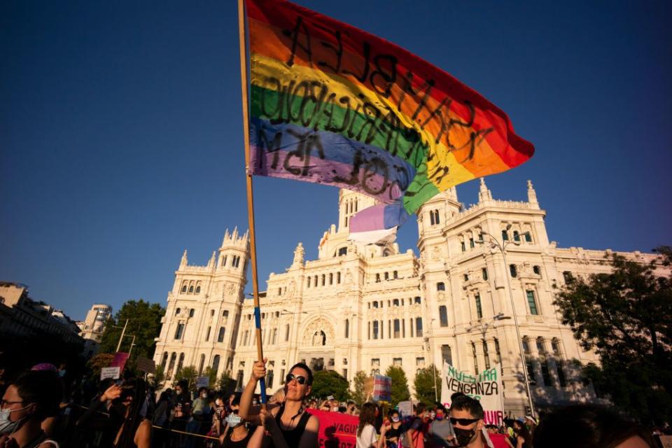 <p>The march continues in Madrid.</p>