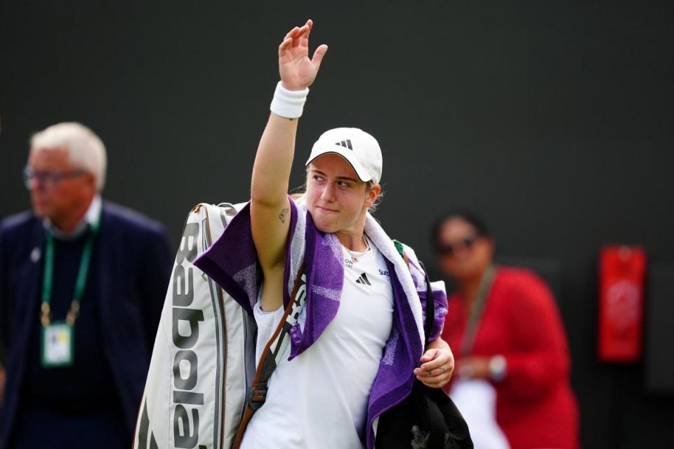 Sonay Kartal celebrates her win at Wimbledon <i>(Image: Mike Egerton/PA Wire)</i>