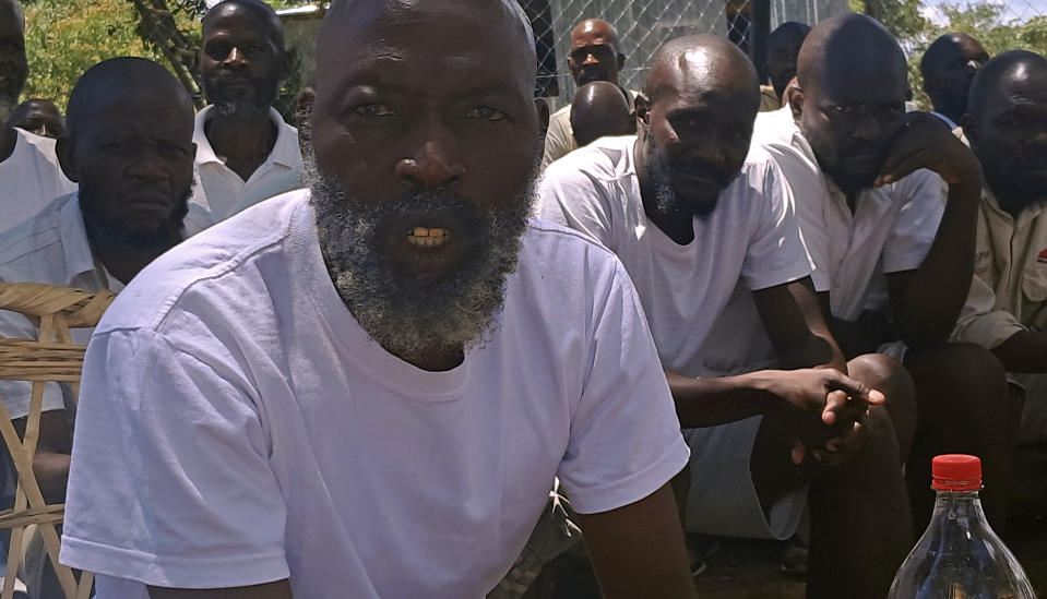 Ishmael Chokurongerwa, 56, a "self styled" prophet is seen at his shrine on a farm about 34 kilometers (21 miles) north of the capital, Harare, Wednesday, March, 13, 2024. Chokurongerwa led a sect with more than 100 members. Zimbabwean police on Wednesday said they arrested the man claiming to be a prophet of an apostolic sect at a shrine where believers stay in a compound and authorities found 16 unregistered graves, including those of infants, and more than 250 children used as cheap labor. (AP Photo)