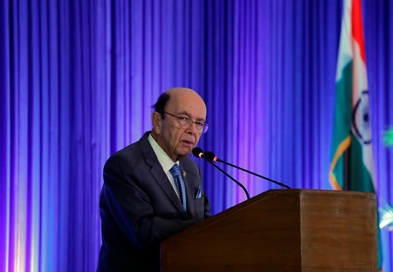 FILE PHOTO: U.S. Commerce Secretary Wilbur Ross addresses a gathering at the Trade Winds Indo-Pacific Trade Mission and Business Forum in New Delhi