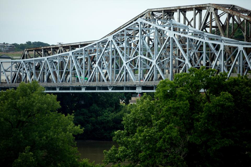 A view of the Brent Spence Bridge in Cincinnati on Friday, June 10, 2022.