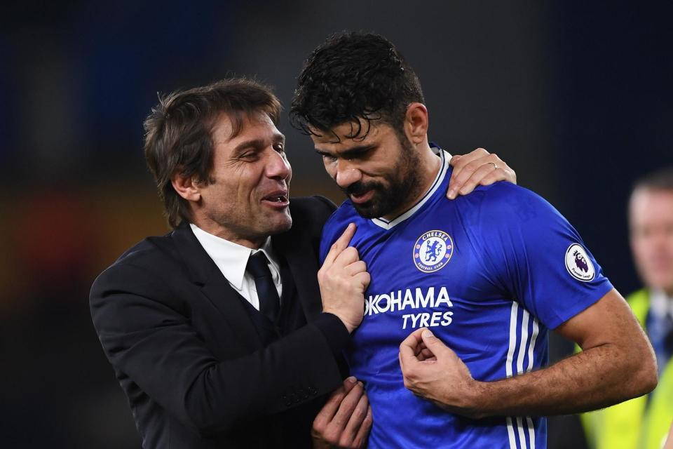 Happier times | Antonio Conte and Diego Costa: Chelsea FC via Getty Images