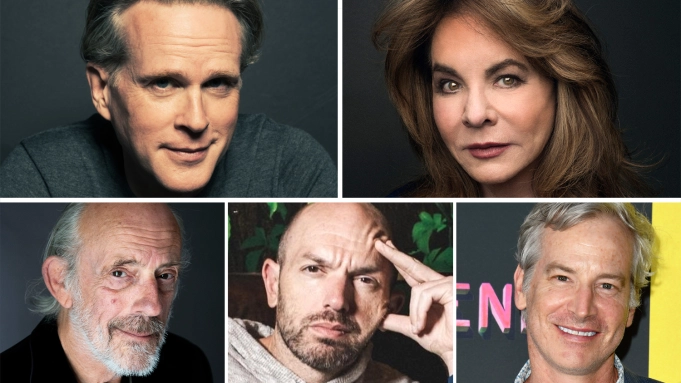 De izquierda y arriba a derecha y abajo: Cary Elwes, Stockard Channing, Christopher Lloyd, Paul Scheer y Rob Huebel (imagen vía Deadline)