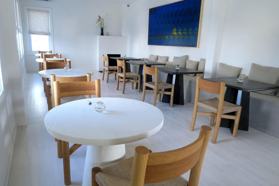 The breakfast room at The James, a Third Avenue hotel in Bradley Beach that's over a century old and was restored by George DiStefano. The boutique hotel features 16 rooms in the main house and a three-bedroom standalone bungalow. Tuesday August 30, 2022.