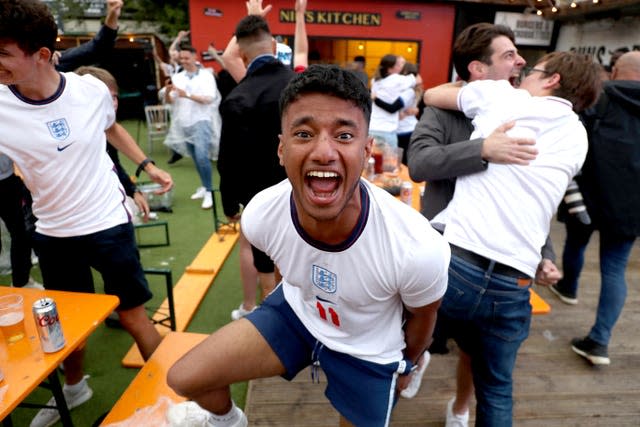 Fans watch England v Germany