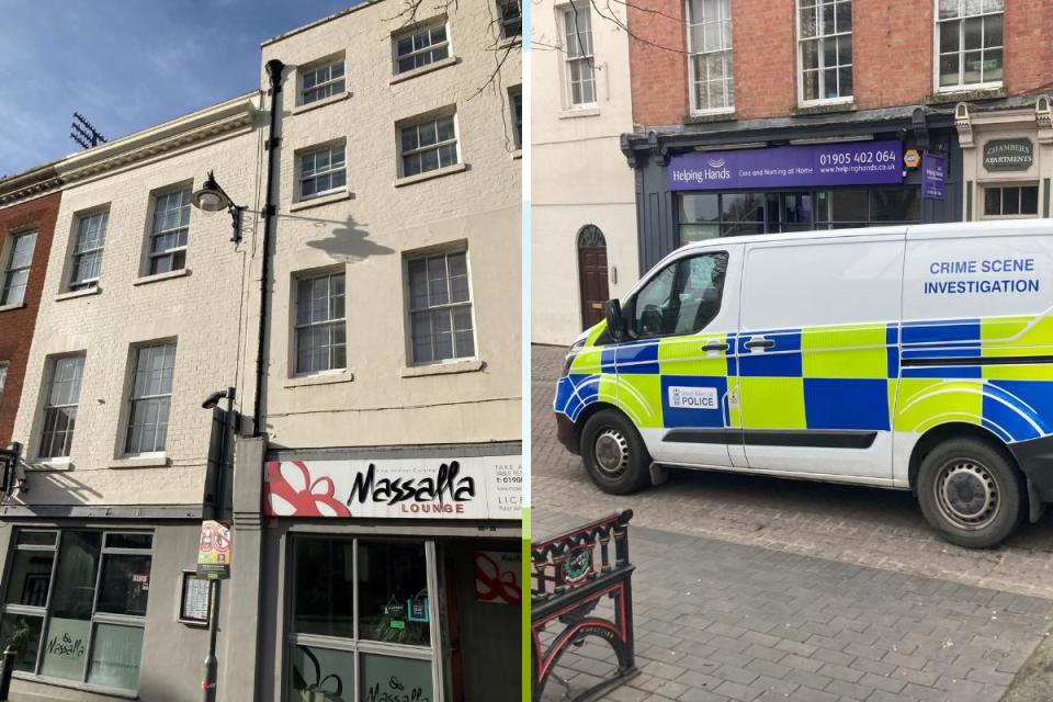 'INTRUDER': A family say they woke up to find a man in their flat in Broad Street in early hours of Saturday, A crime investigation unit (right) attended the scene. <i>(Image: James Connell/Newsquest)</i>