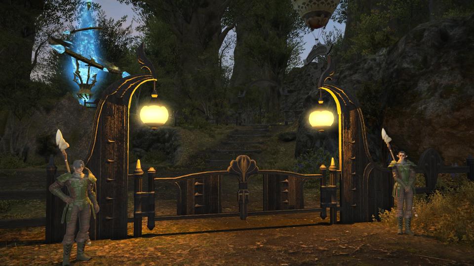 Several images displaying the impact of Final Fantasy 14: Dawntrail's graphics update on older zones.