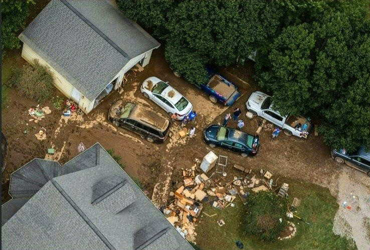 Image: An aerial view eastern Kentucky on July 30, 2022. (Kentucky National Guard / via AFP - Getty Images)