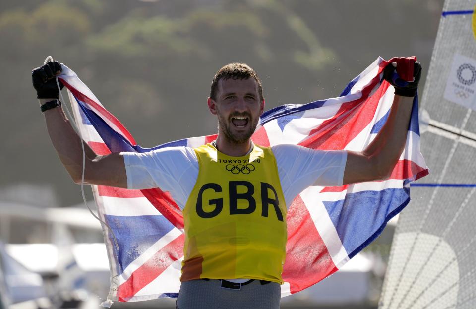 Giles Scott won the gold medal in the men’s Finn class at the Tokyo Olympics (PA) (PA Wire)