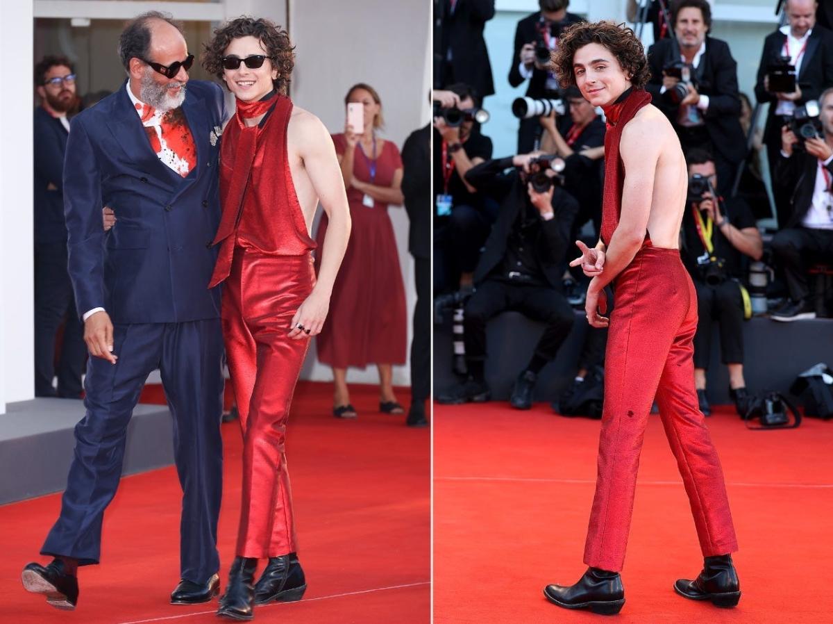 Timothée Chalamet Wore an Open-Back Jumpsuit to the Premiere of His  Cannibal Romance Movie—See Pics