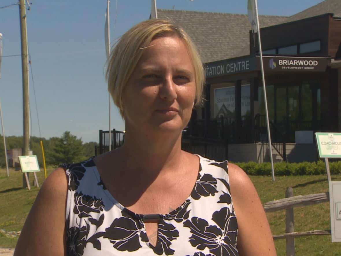 Homebuyer Jennifer LeFeuvre says she is in a sort of limbo after Briarwood Development Group told her they were tacking on a $175,000 charge for her new home in Stayner, Ont., on top of the initial cost laid out in a contract she signed in 2019. (Doug Husby/CBC - image credit)
