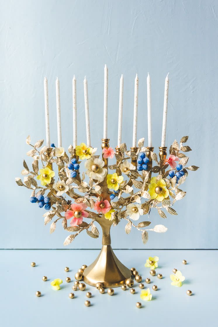 Paper Flower Menorah