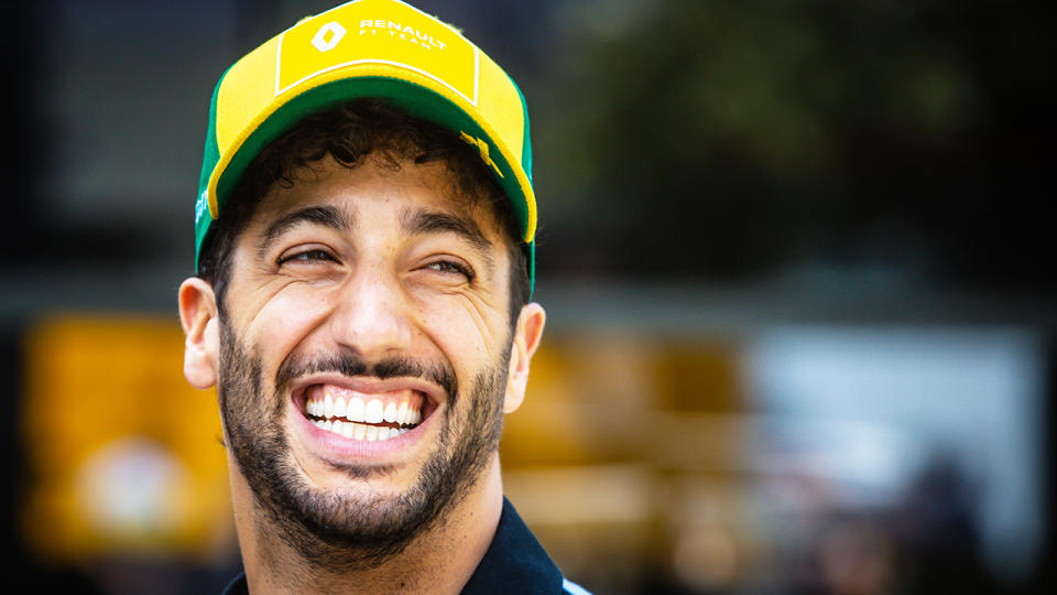 Daniel Ricciardo is pictured at the 2020 Australian Grand Prix, before it was called off.