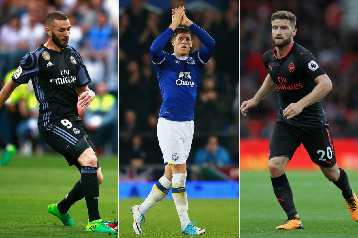 Transfer targets: Karim Benzema, Ross Barkley and Shkodran Mustafi