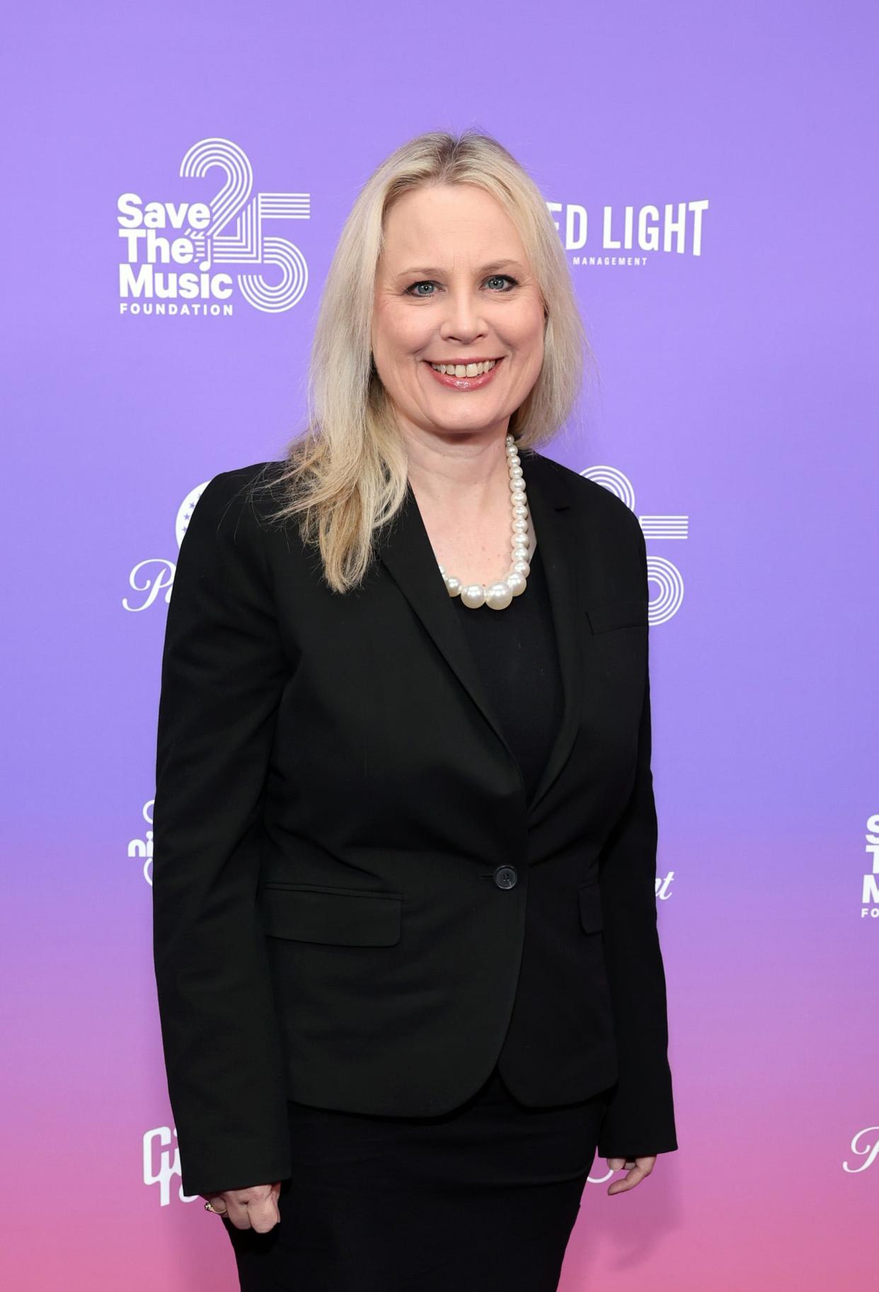 Chair & CEO of Universal Music Group Nashville Cindy Mabe attends Save The Music's 25 Years Celebration at NeueHouse Hollywood on November 01, 2023, in Hollywood, California.