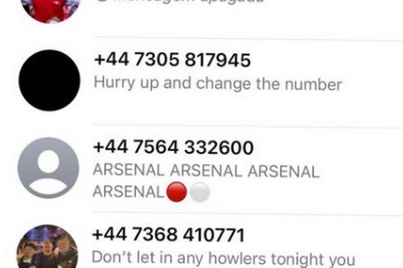 Ederson has shared an image of the messages he received on WhatsApp