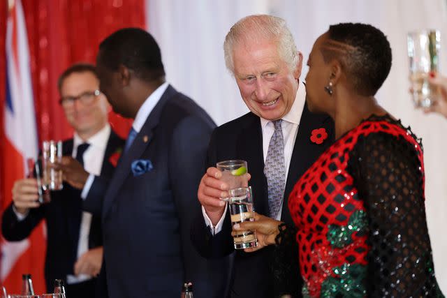 <p>Chris Jackson/Getty </p> King Charles attends state banquet in Kenya on Oct. 31, 2023