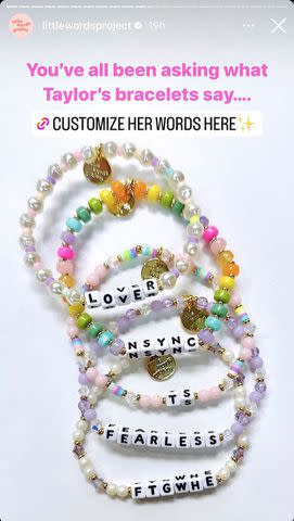 <p>little words project/instagram</p> Taylor Swift friendship bracelets