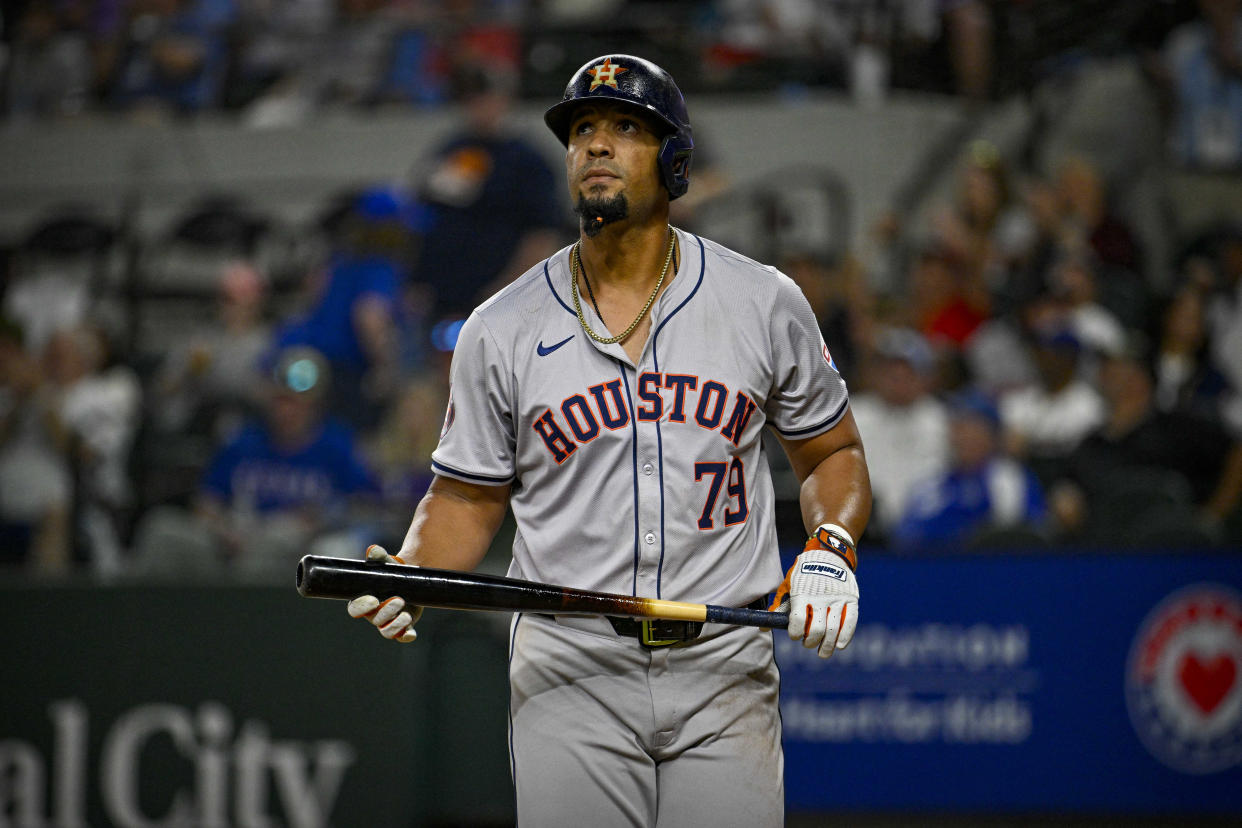 Jose Abreu has struggled at the plate since joining the Astros in 2022. (Jerome Miron/Reuters)