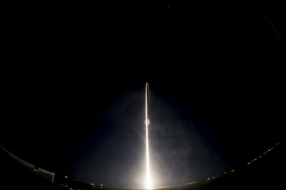 A time-lapse view of the launch of the United Launch Alliance Atlas V rocket carrying NASA’s Magnetospheric Multiscale (MMS) spacecraft from the Cape Canaveral Air Force Station, Florida.