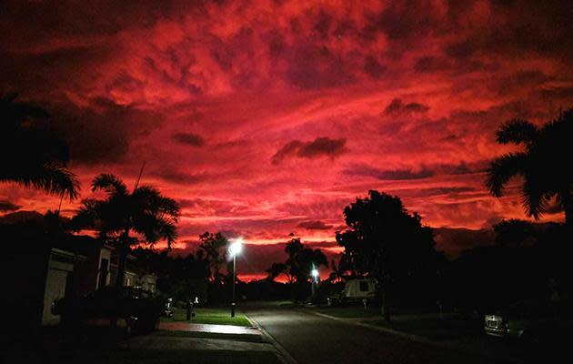 The calm before the storm in Townsville on Monday. Photo: Instagram/perso25