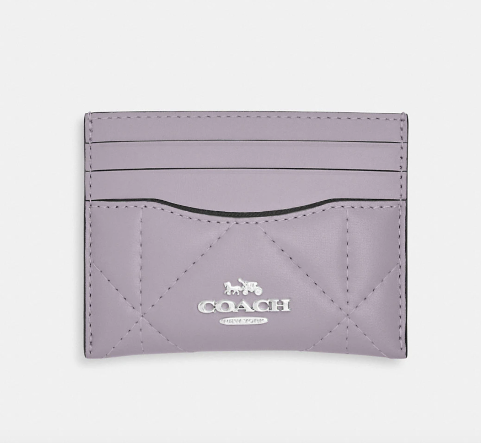 Slim ID Card Case with Puffy Diamond Quilting (photo via Coach Outlet)