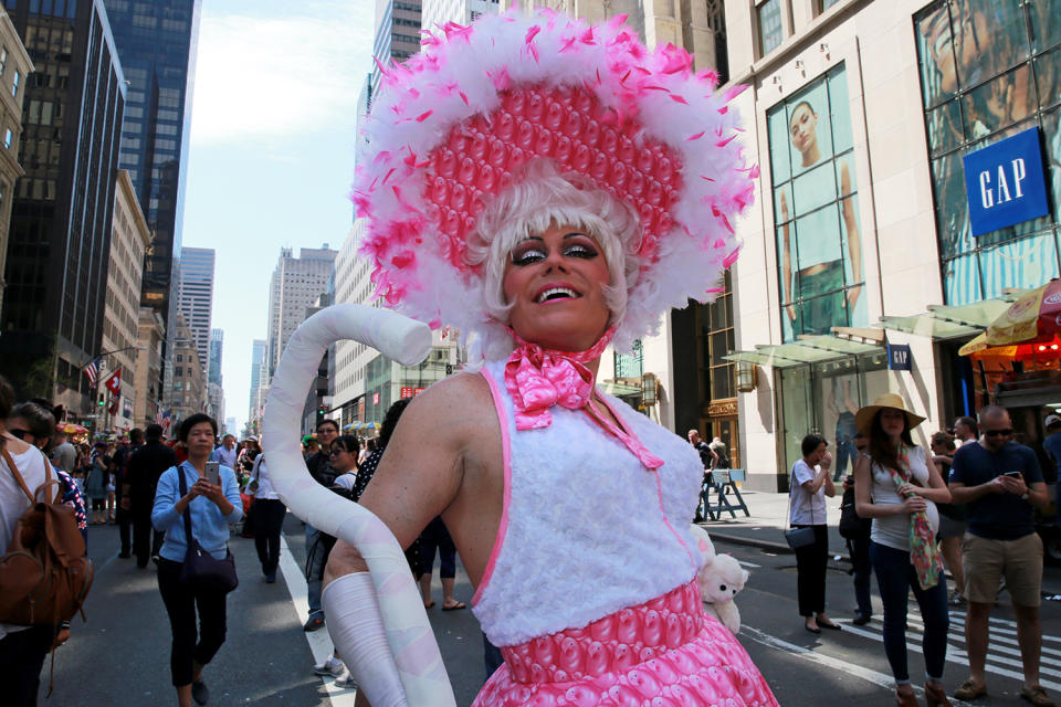 Man dressed up at Easter Parade