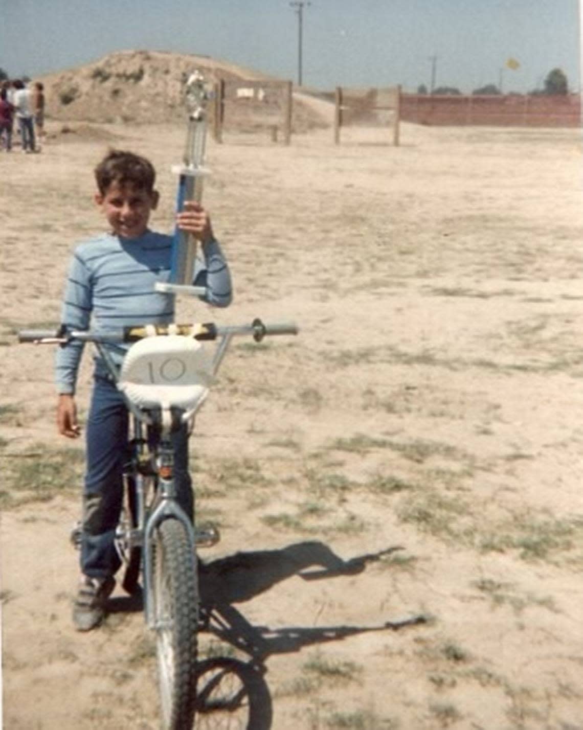 Randy Stumpfhauser after his first race in Sanger in 1986. The BMX rider is being inducted into the BMX Hall of Fame for 2022. Stumpfhauser family