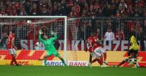 Soccer Football - Bayern Munich v Borussia Dortmund - DFB Pokal Semi Final - Allianz Arena, Munich, Germany - 26/4/17 Borussia Dortmund's Ousmane Dembele scores their third goal Reuters / Kai Pfaffenbach Livepic