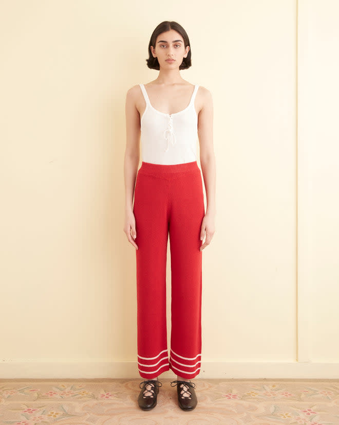 <p><a href="https://bode.com/collections/womens-trousers-pants/products/quincy-stripe-jogger-red" rel="nofollow noopener" target="_blank" data-ylk="slk:Shop Now;elm:context_link;itc:0;sec:content-canvas" class="link ">Shop Now</a></p><p>Quincy Stripe Joggers</p><p>bode.com</p><p>$650.00</p><span class="copyright">Bode</span>