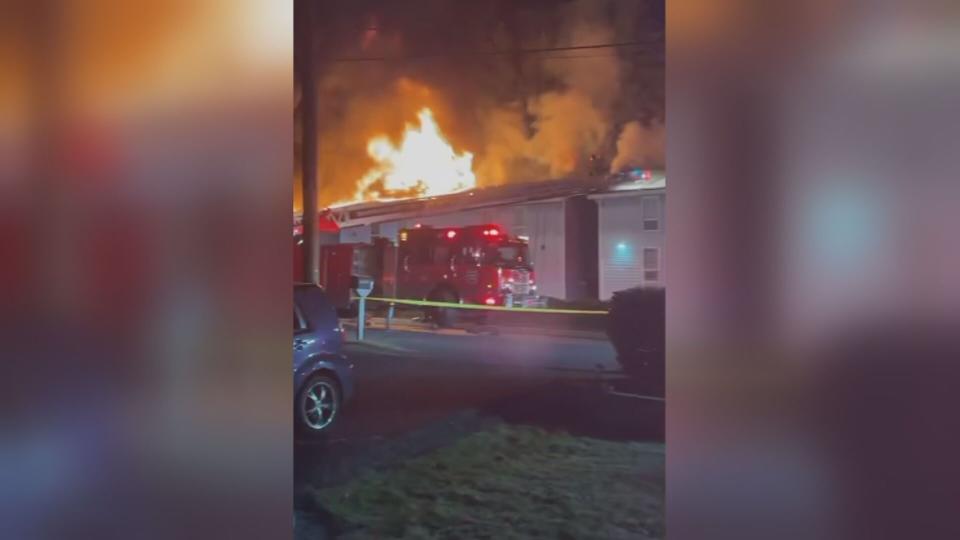 An overnight apartment fire forced people out of their units in Lynnwood.