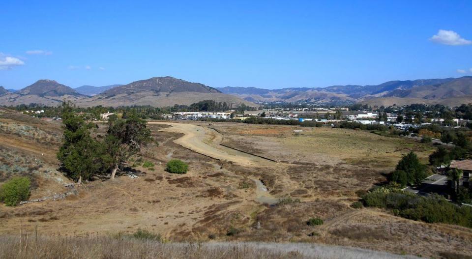 A view from the hillside above the Villaggio project area.