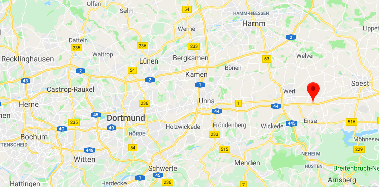 The young boy was driving towards the German city of Dortmund. (GOOGLE)