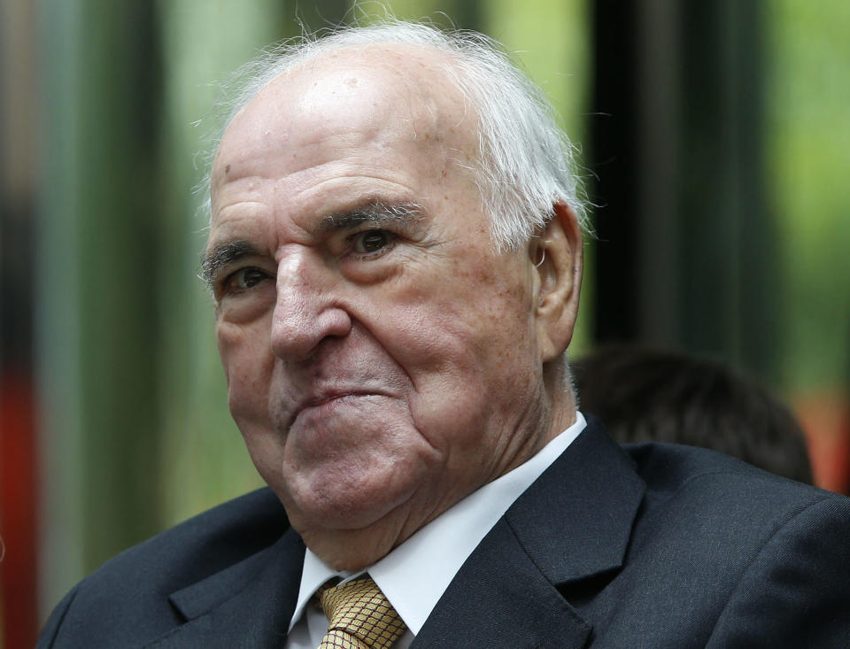 <p>The former chancellor of West Germany and Germany who presided over the reunification of the country died on July 1 at age 87. (Photo: Tobias Schwarz/Reuters) </p>