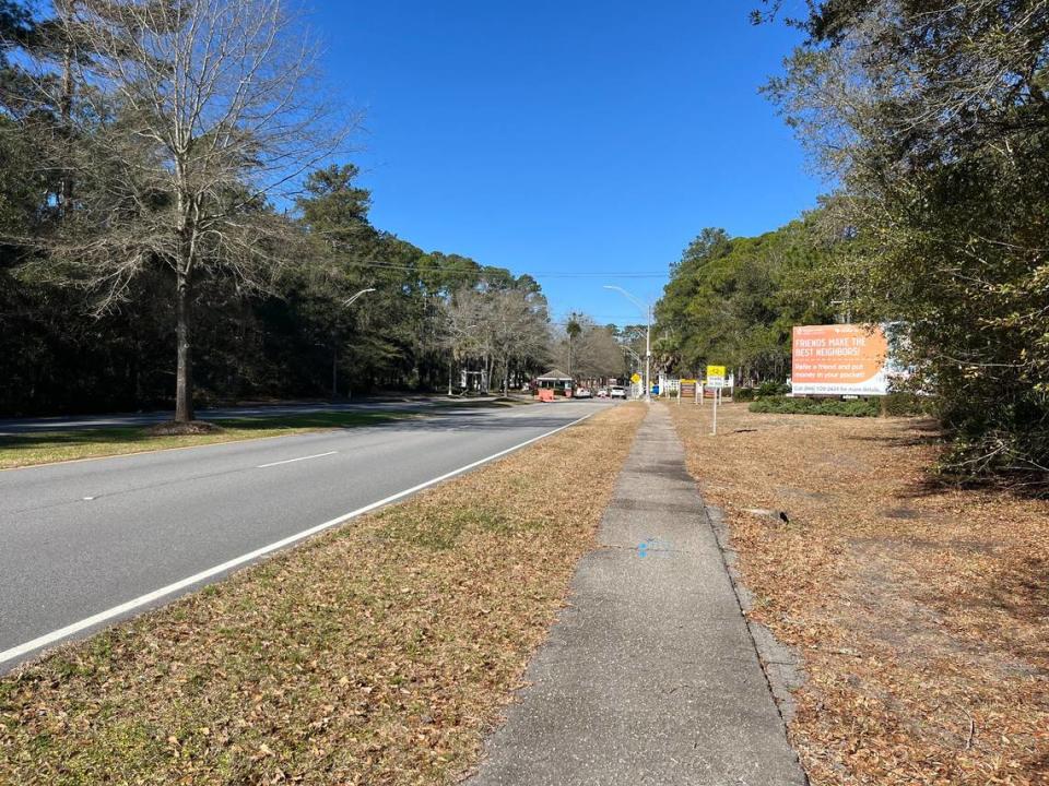 A substandard 5-foot-wide path will be replaced with a new 10-foot-wide concrete path on the north side of Laurel Bay Road, from U.S. Highway 21 (Trask Parkway) to the Laurel Bay Military Housing Complex. The cost, including a contingency, of the 3.5-mile-long pathway is $4.9 million.