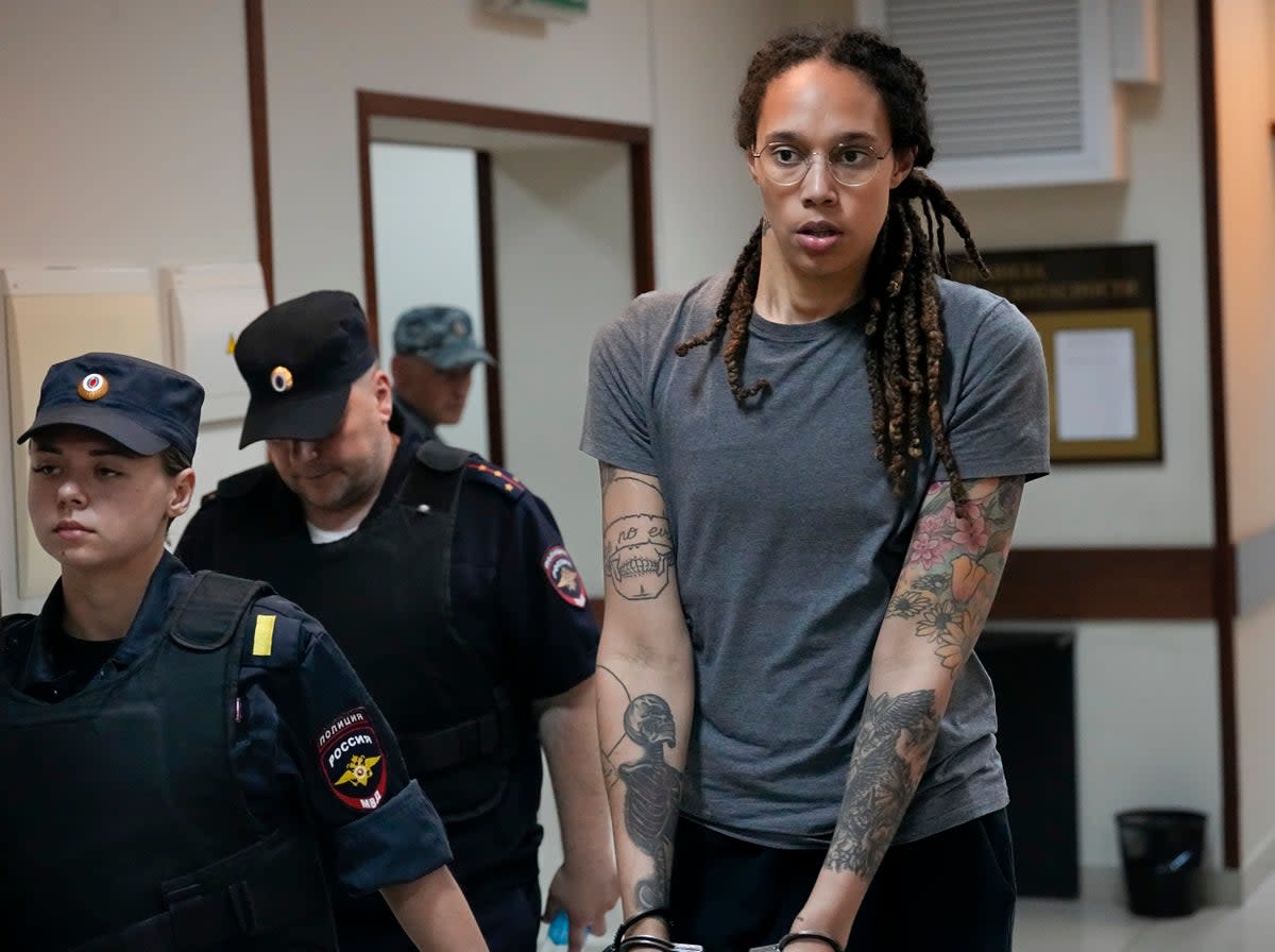 Russia Griner (Copyright 2022 The Associated Press. All rights reserved.)