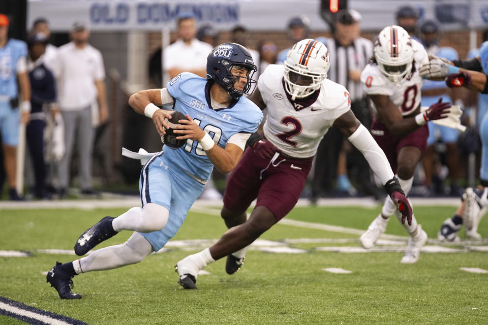 Kyron Drones runs, passes Virginia Tech past Old Dominion, 3717