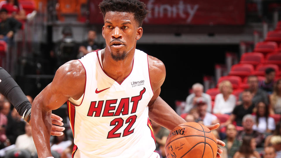 Jimmy Butler, pictured playing for the Miami Heat, was a crucial addition to their roster.