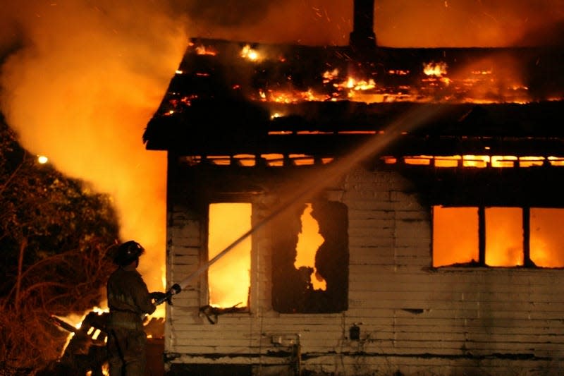 A house in Saginaw Michigan goes up in flames on "Devil's Night"