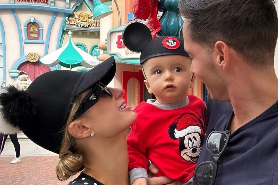 <p>Paris Hilton/Instagram</p> Paris Hilton and Carter Reum take son Phoenix to Disneyland.