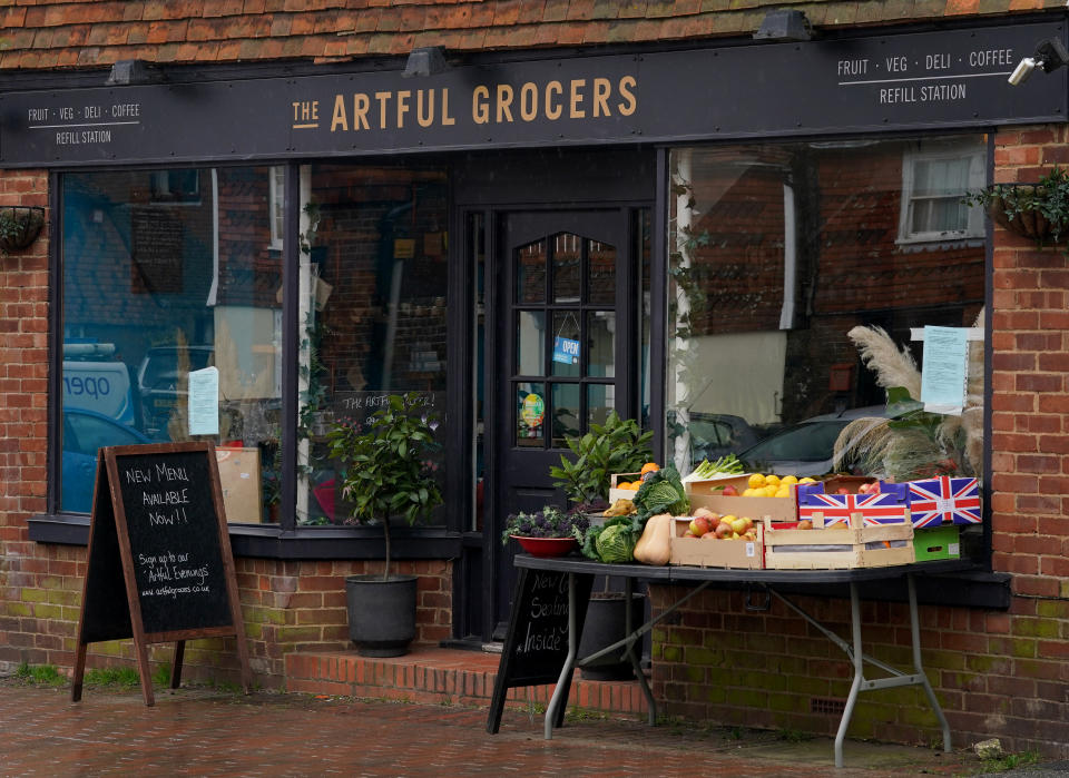 A grocers in the High Street of Wadhurst, East Sussex, which has been named as the overall best place to live in the UK in the annual Sunday Times Best Places to Live guide. Picture date: Thursday March 23, 2023. (Photo by Gareth Fuller/PA Images via Getty Images)