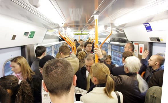 Train so crowded passengers 'travel in driver's cab'